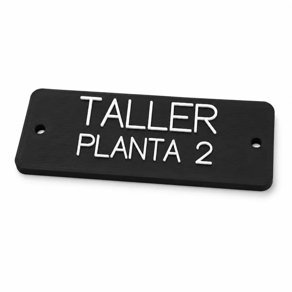 Cartel personalizado impreso en 3D